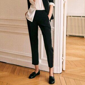Sezane Gustavo Trousers in Black, Size XS (French Size 34)
